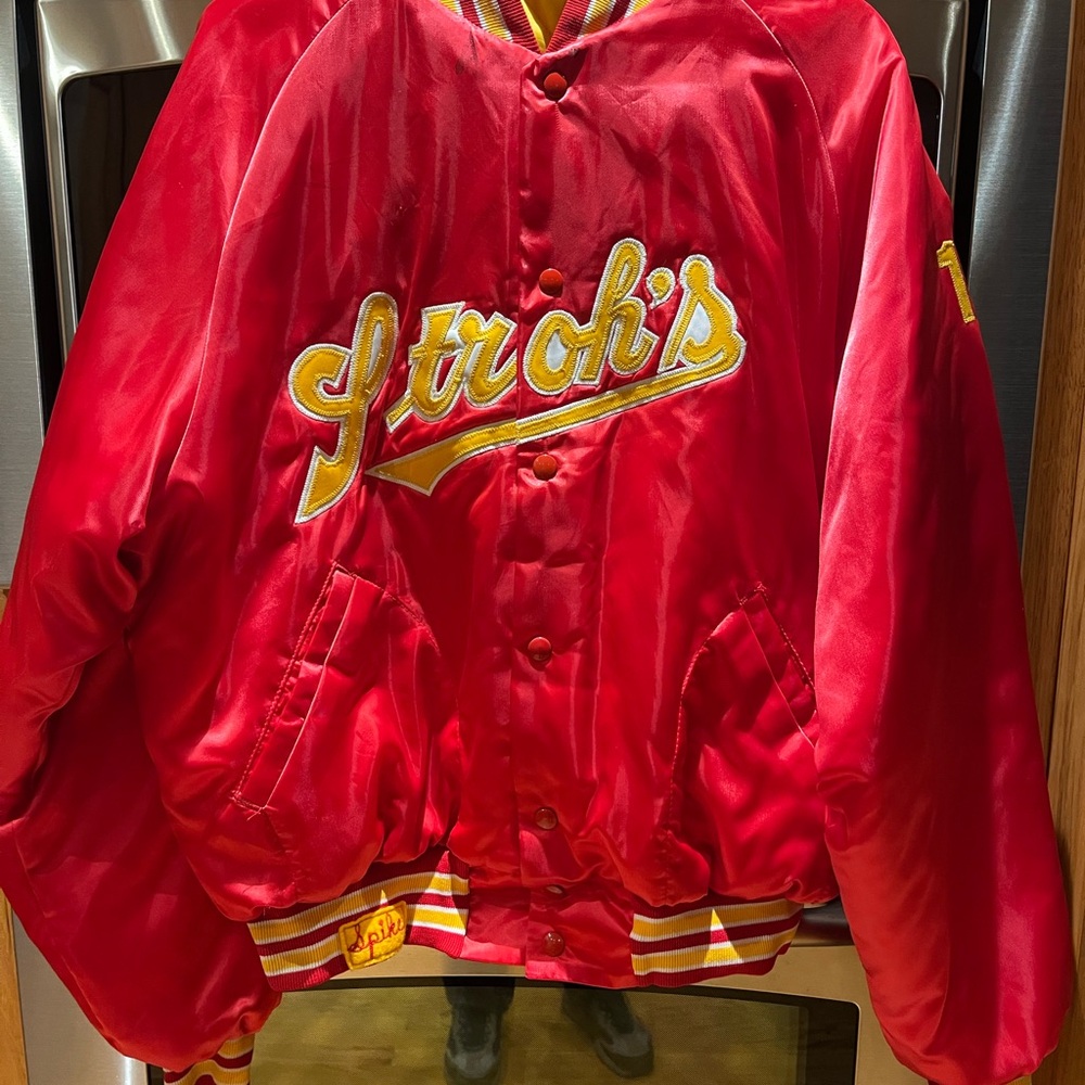 Stroh’s Beer softball team jacket from the 80s.